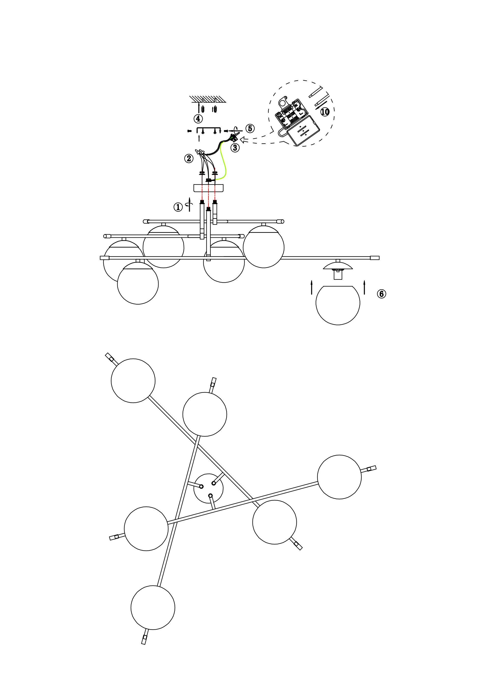 Потолочный светильник из травленного стекла Maytoni Nostalgia ARCH-00036664 - Вид №9