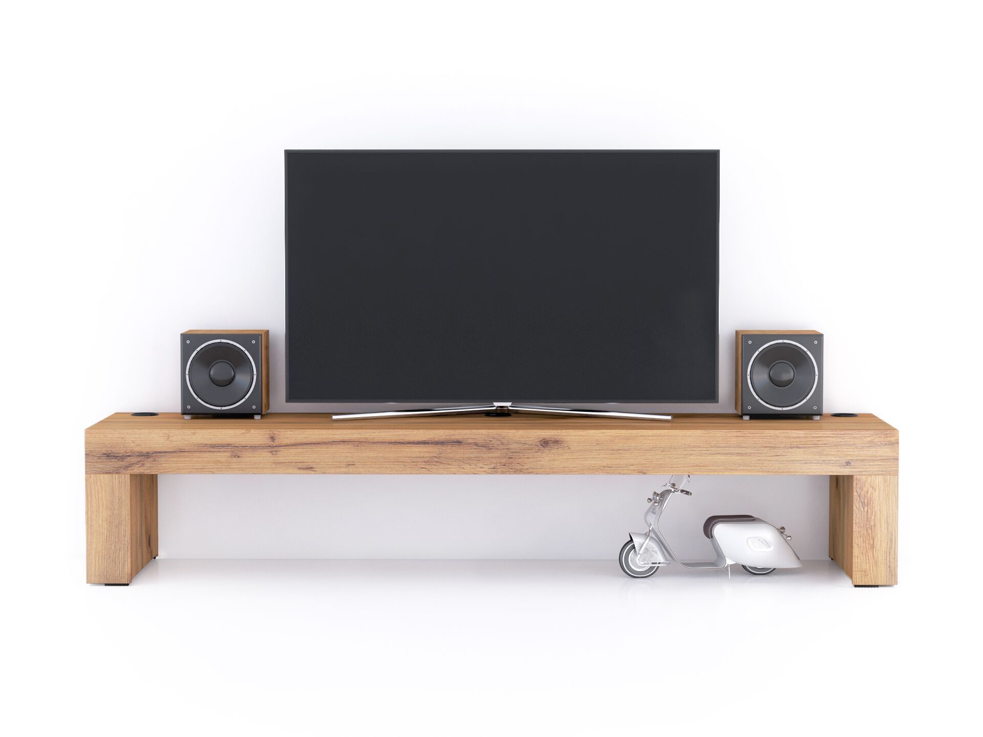 Меламинированный низкий ТВ-шкаф со встроенным беспроводным зарядным устройством Mobili Fiver Evolution ARCH-00038665 - Вид №1