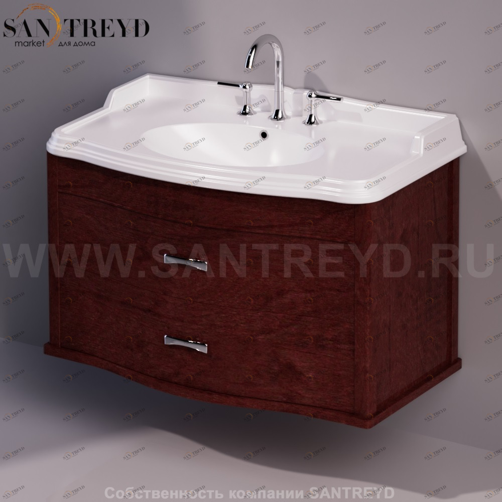 Тумба с ящиком подвесная под раковину AR874 орех Simas Arcade ARM5NOCE