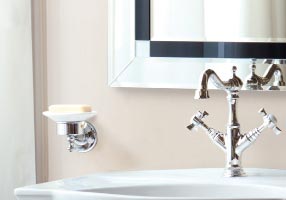 Gentry Home Настенный керамический подстаканник Kent Хром GH103262 - Вид №1