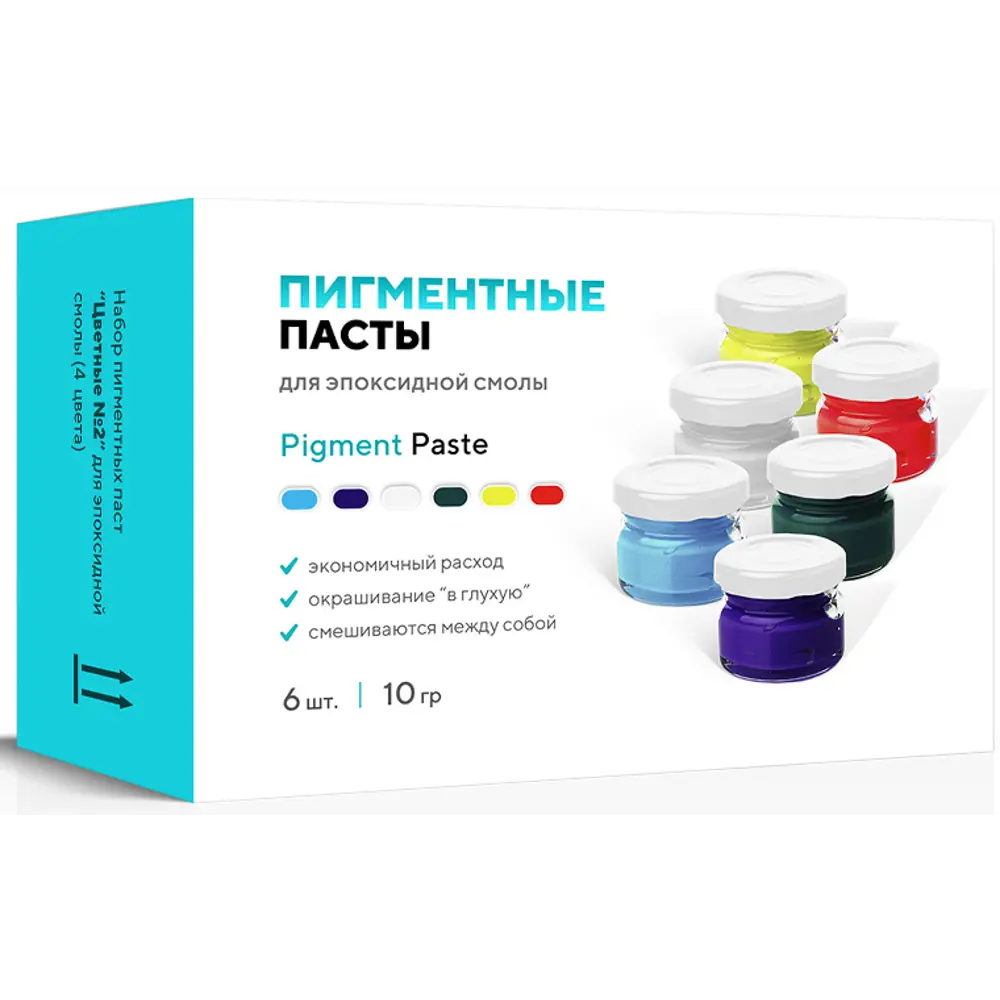 Набор пигментных паст для эпоксидной смолы Artline Creativity Цветные №2 6x10 г STLM-2151903 - Вид №1