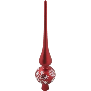 Верхушка на елку Christmas Красная со снежинками h32 см 82196185 STLM-2071322