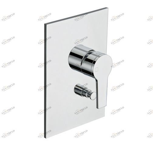 CRIDI689 Внешние части смесителя для ванны / душа для CRICS535 с переключателем на 2 выпускных отверстия и металлической пластиной Cristina Rubinetterie 