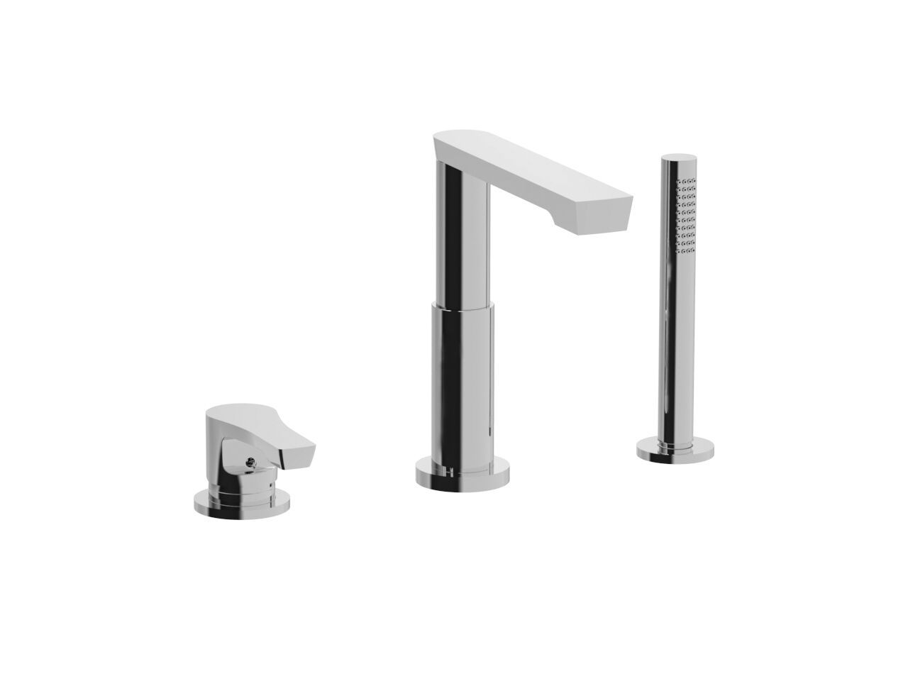 Смеситель для ванны с 3 отверстиями и ручным душем Rubinetteria Giulini Ego ARCH-00061620 - Вид №1