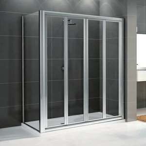 Novellini. Душевой уголок 138x90 см 2S+F с серебристым профилем STAR