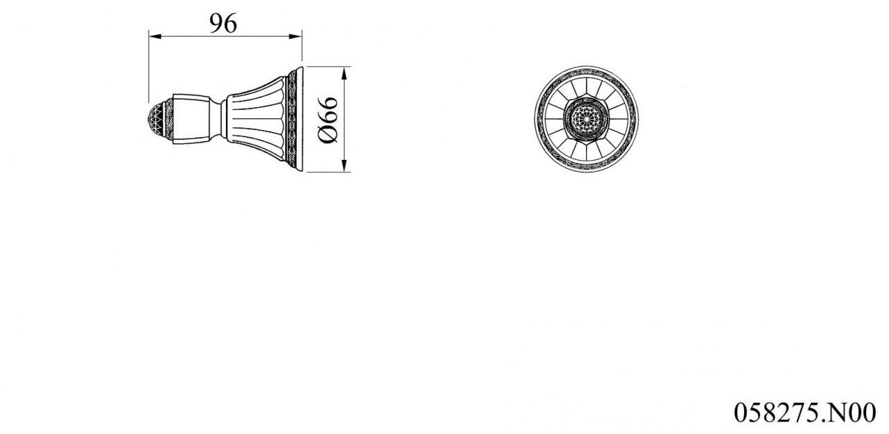 Bronces Mestre Крючок для полотенца с сусальным золотом Adriatica 058275.n00.01 - Вид №1