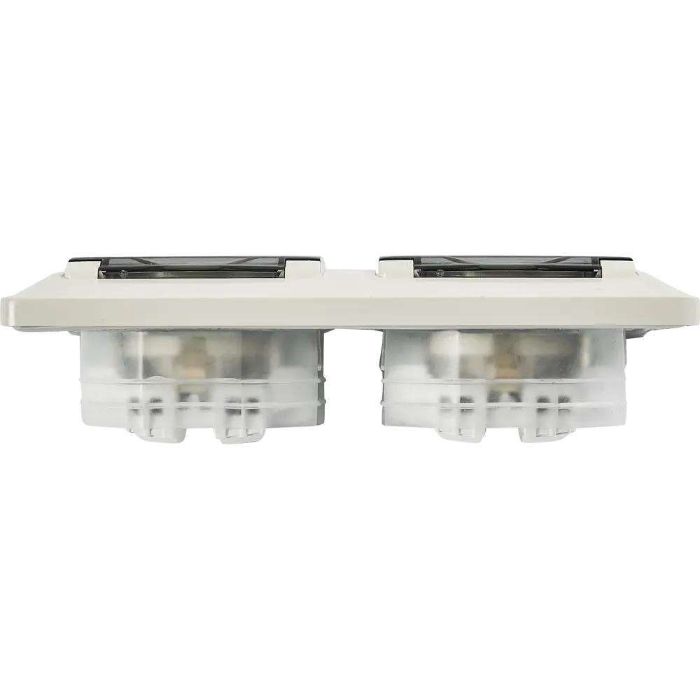 Розетка двойная встраиваемая Systeme Electric Glossa с заземлением со шторками IP44 цвет молочный 86710155 STLM-2166797 - Вид №2