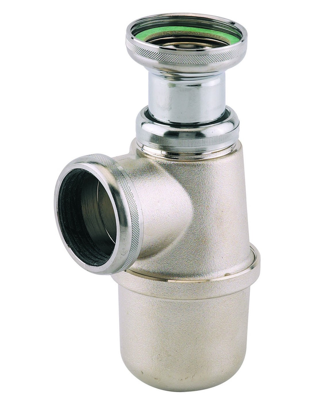 367200 008 00  Сифон для мойки, регулируемый от 50 до 100 мм, выход D 40 мм, качество NF, матовый никель Valentin Матовый Никель 