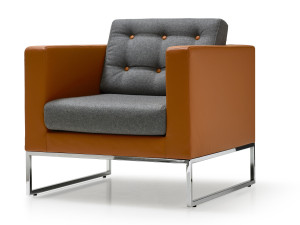 Кресло для саней capitonné из ткани с подлокотниками