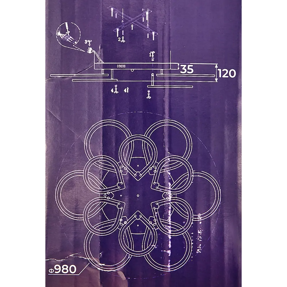 Люстра потолочная Семь огней SF7099/12C-WT LED 372 Вт регулируемый белый свет цвет белый STLM-2198504 - Вид №16