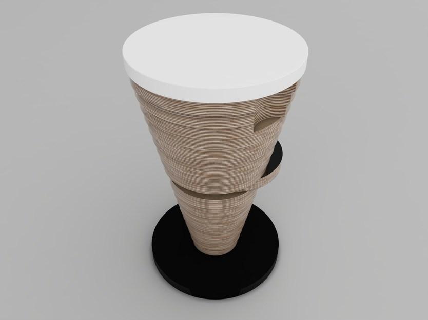 Zuri Design Высокий табурет с подставкой для ног Stratum 01300 - Вид №2