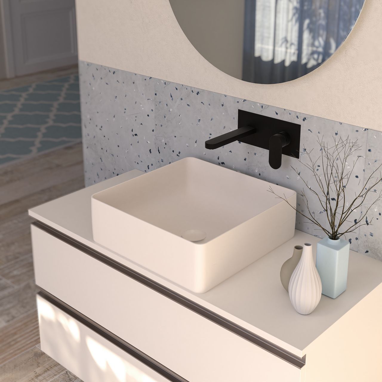 Керамическая квадратная столешница Ercos MUSA ARCH-00066000 - Вид №3