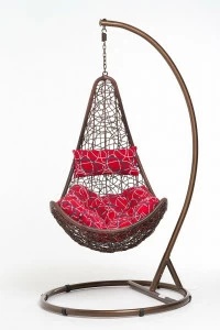 Подвесное кресло коричневое из искусственного ротанга 44-001-01 VINOTTI  00-3885132 Коричневый;красный