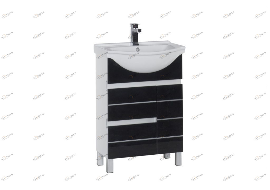 Тумба под раковину Aquanet Доминика 60 черный sun-id-276029