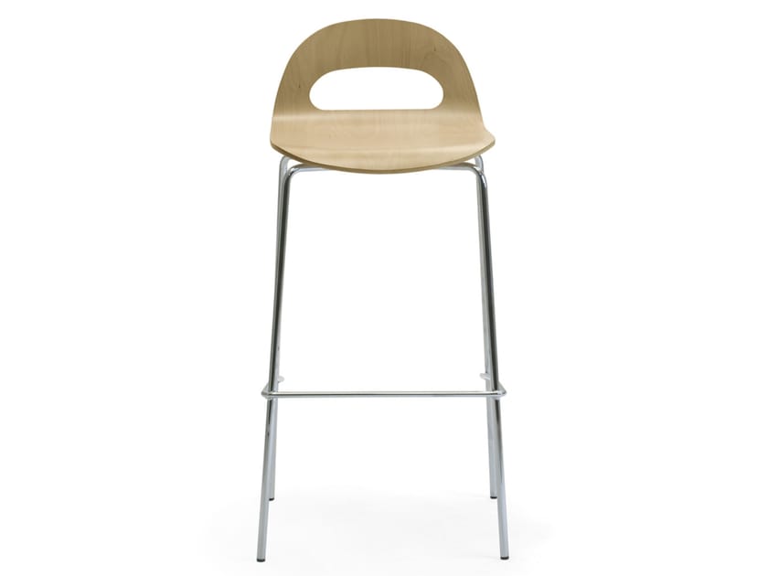 Стул из шпона и стали со спинкой Leyform Samba ARCH-00152409