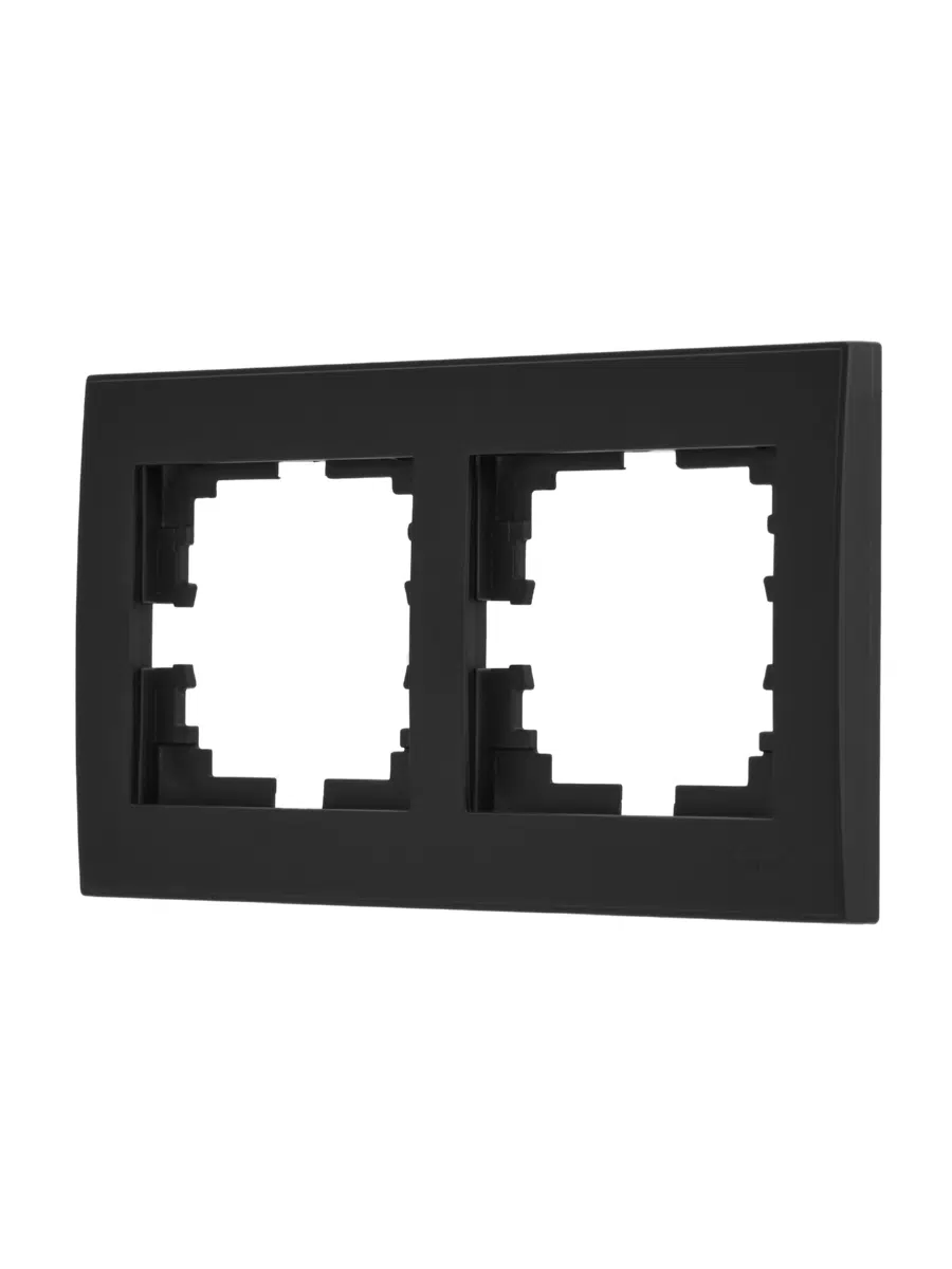 RAIN Рамка двойная горизонтальная черный LEZARD 703-4242-147 - Вид №1