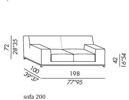 Meridiani 3-х местный кожаный диван Frieman sun-id-1506492 - Вид №5