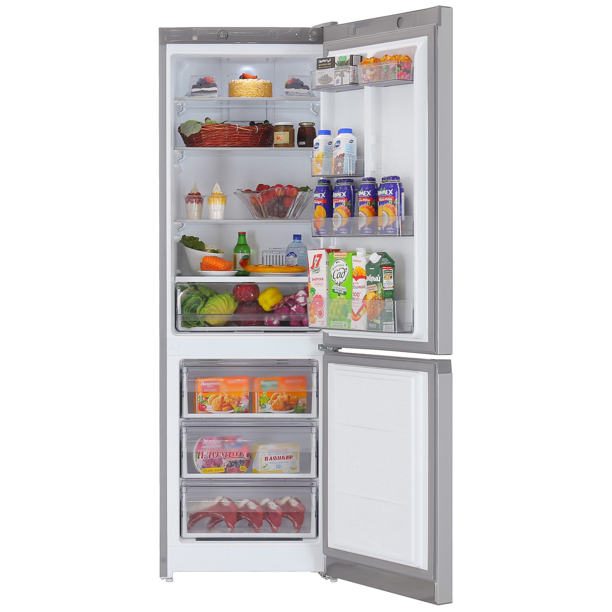 9027541 Холодильник с морозильником   Hotpoint HT 4180 S серый STDN-0077549 - Вид №5