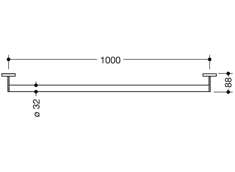 900.36.00740 ручка для захвата HEWI System 900 - Вид №1