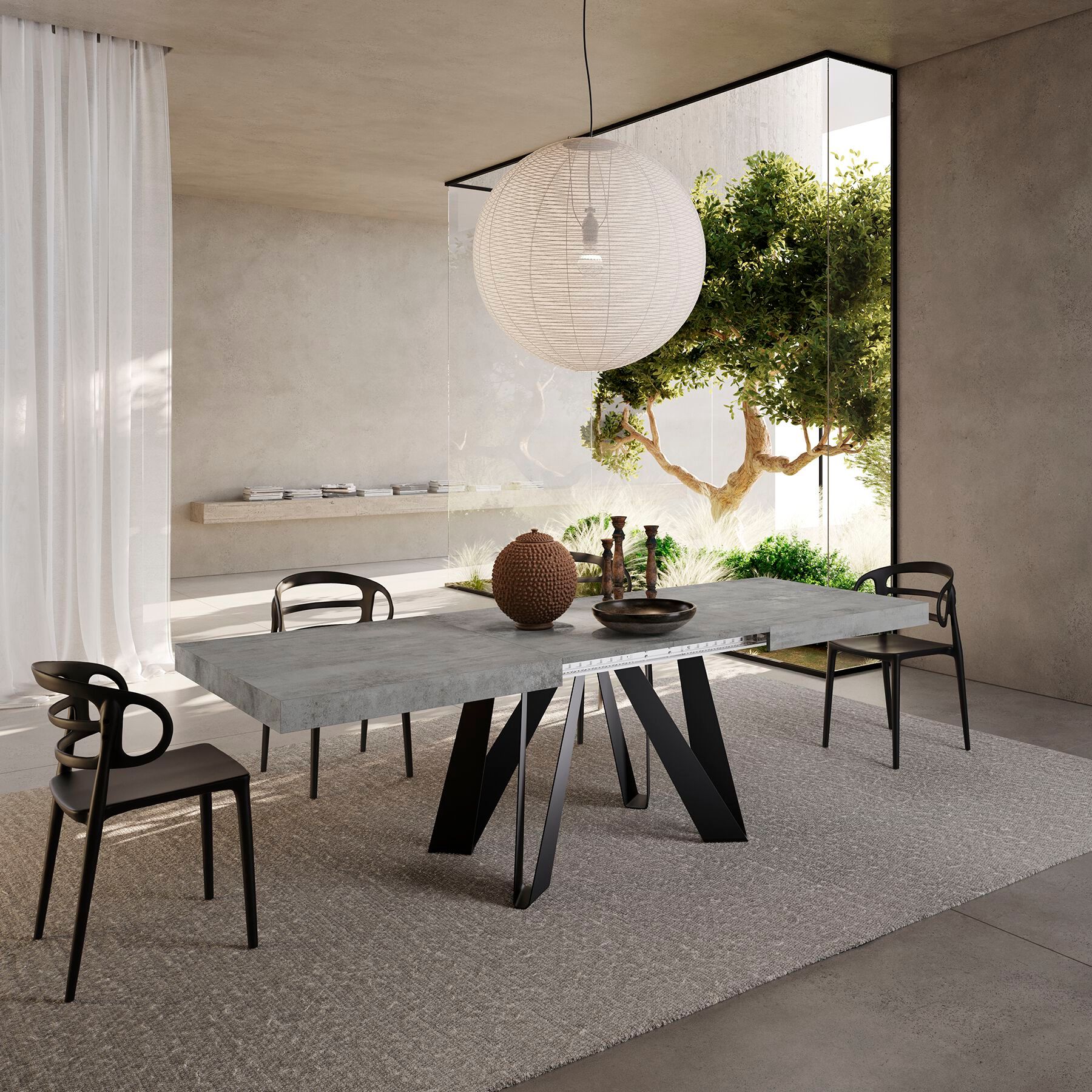 Выдвижной прямоугольный стол из железа с меламиновой столешницей Mobili Fiver ROMINA ARCH-00069646 - Вид №23