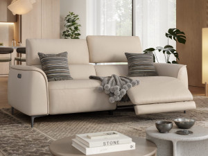 3-местный кожаный диван