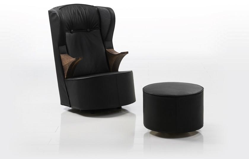 brühl Круглый кожаный пуф Poem sun-id-1395507 - Вид №3