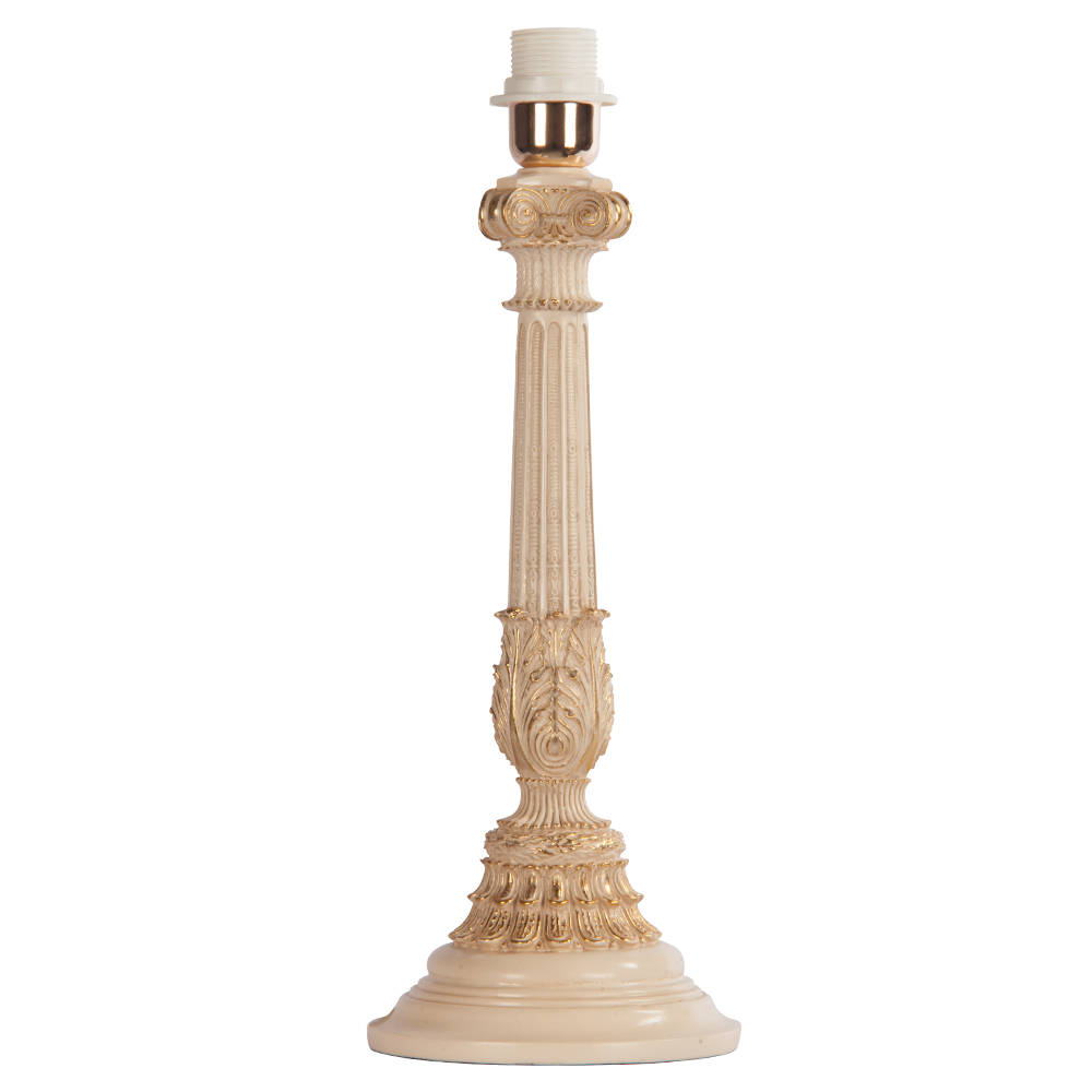 32022,34074 Настольная лампа Колонна Испанская Айвори Классика Поталь BOGACHO 4627138210987, 4627155810771 - Вид №1