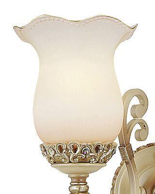 Бра со стеклянными плафонами на 2 лампы бежевое "Севил" 37286.02.30.02 LUMIEN HALL ФЛОРИСТИКА 00-3931609 Бежевый;золото;прозрачный  - Вид №3