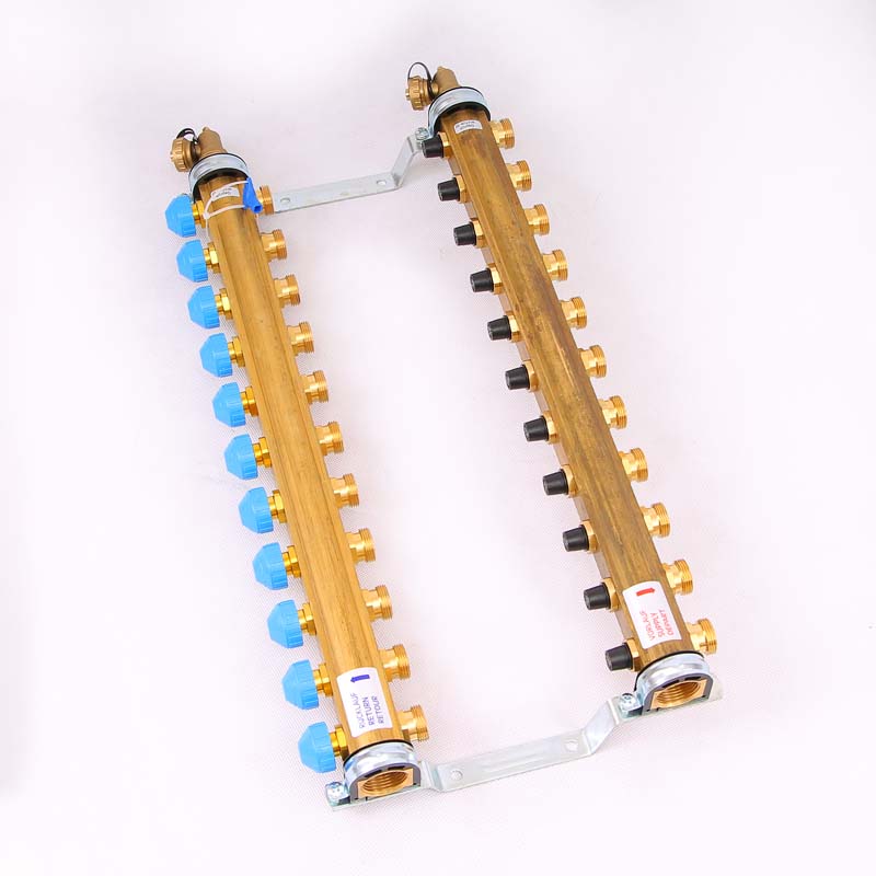 Коллекторная группа HKV с регулировочными и термостатическими вентилями WATTS Ind 1"x3/4"ЕК 11 выходов 10004190 - Вид №2