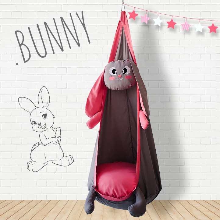 Подвесное кресло-кокон "Заяц" ПОКАЧАЙКА  326703 Коричневый;розовый Santreyd  - Вид №8