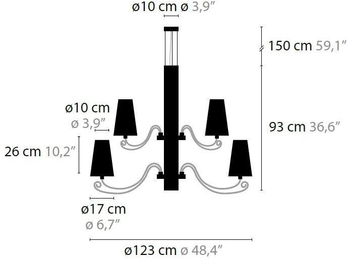 ILFARI Хрустальная люстра с кристаллами swarovski® Arabian pearls 10131 - Вид №2