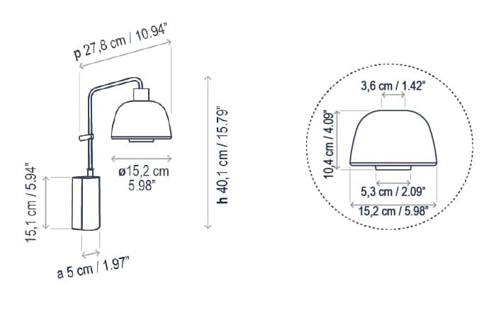 Светодиодный настенный светильник из боросиликатного стекла Bover Drep ARCH-00144989 - Вид №5