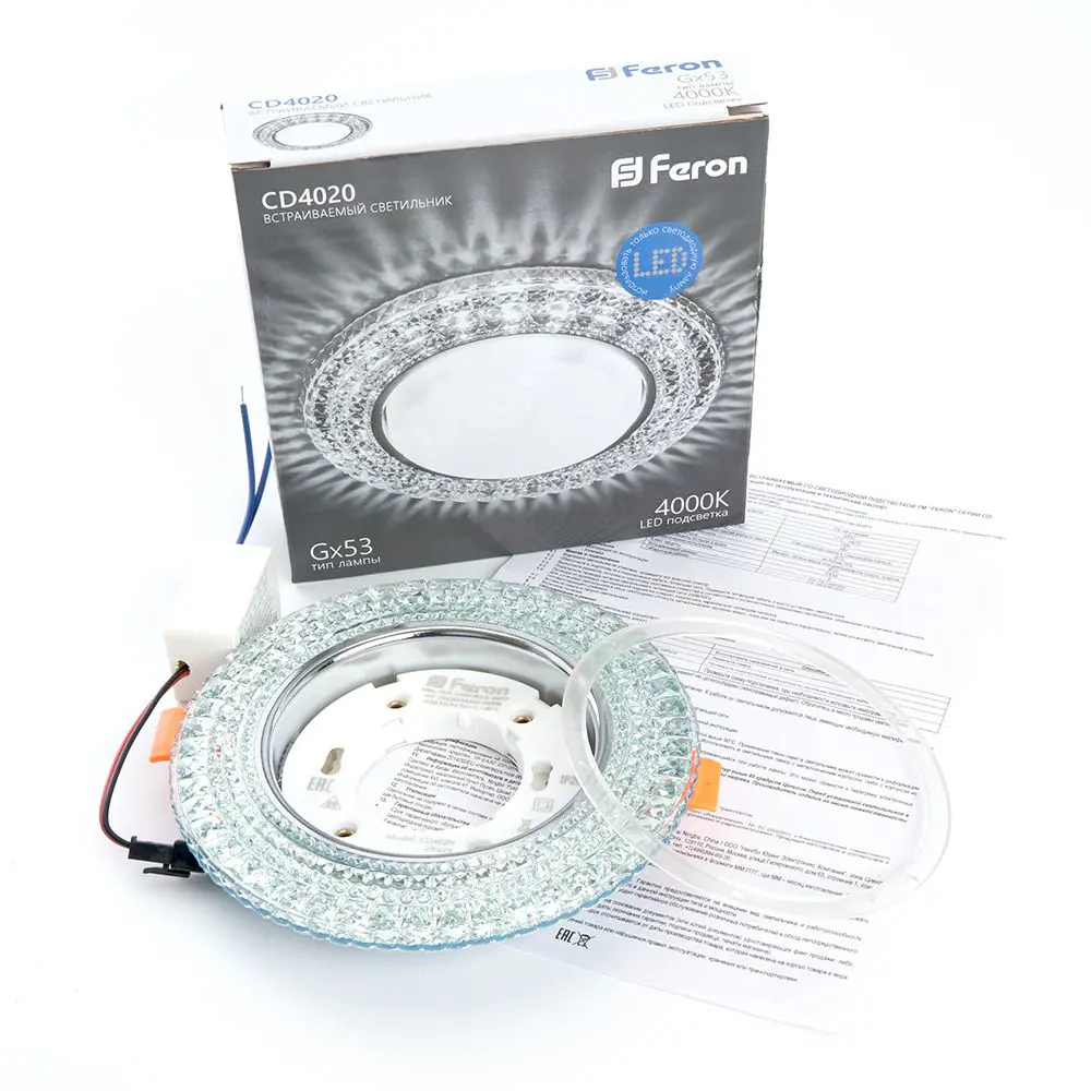 Feron Bright CD4020 - встраиваемый точечный светильник с хромированной отделкой 89419404 STLM-1573190 - Вид №4