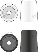 Бампер WT 02 30 023 WT Tecfi 30 x 23  Черный 