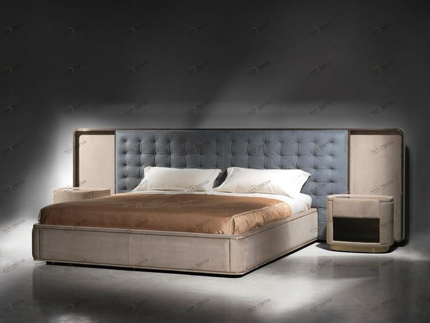 Visionnaire Кровать из мягкой ткани с тафтинговым изголовьем sun-id-1469611