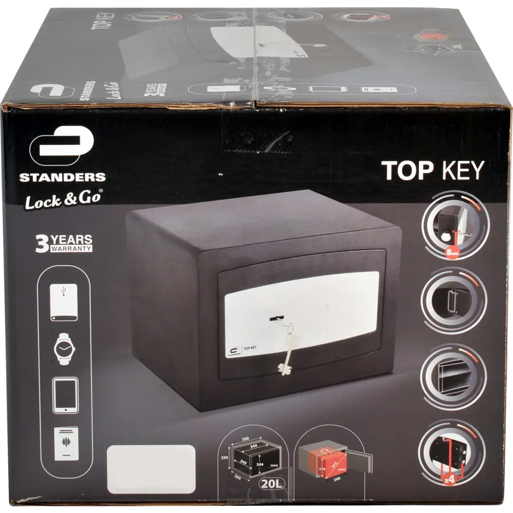 Сейф мебельный Standers N3, ключевой замок, 20 л. 18180741 STLM-2057601  - Вид №6