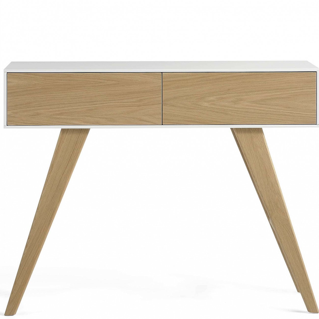 Консоль белая с деревянными ящиками, орех GOB-5438-3 от Angel Cerda ANGEL CERDA  241765 Орех;бежевый  - Вид №1