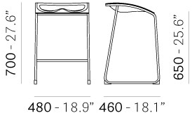 Pedrali Табурет из стали с подставкой для ног sun-id-1503295 - Вид №10