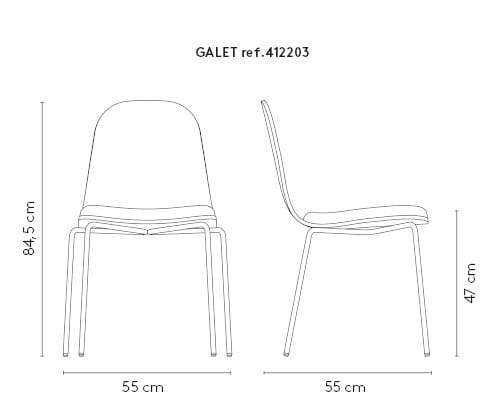 Мягкий штабелируемый стул MOBLIBERICA Galet ARCH-00090738 - Вид №5