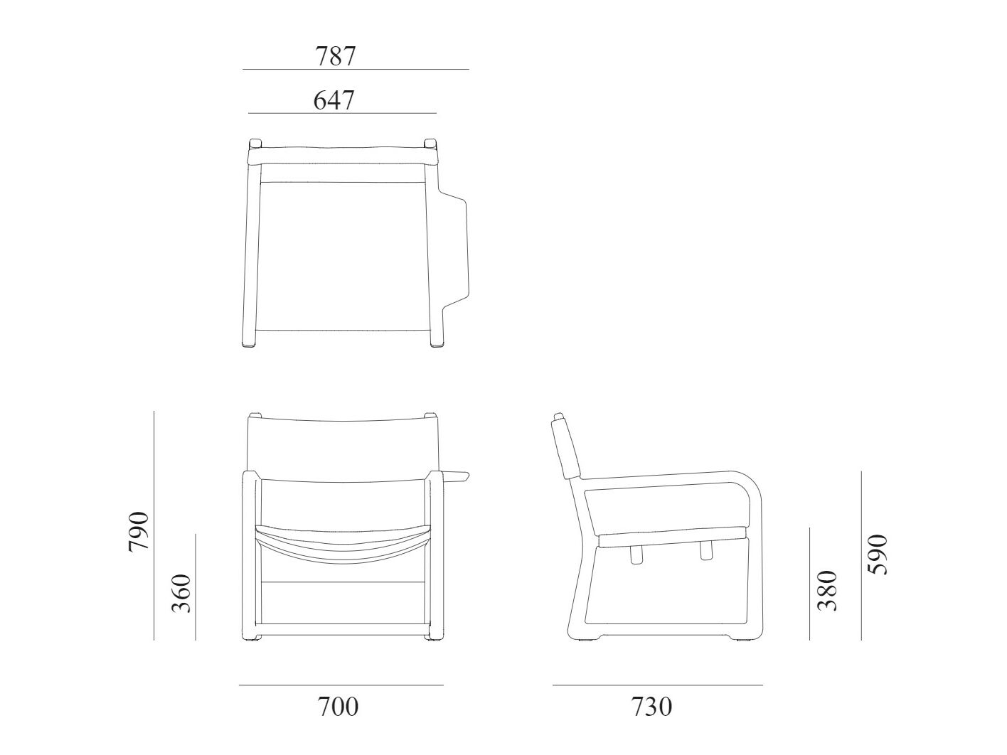 Садовое кресло из красного дерева и ткани с подлокотниками Exteta Loro Piana Interiors, The Delight Chairs by Exteta ARCH-00038048 - Вид №22