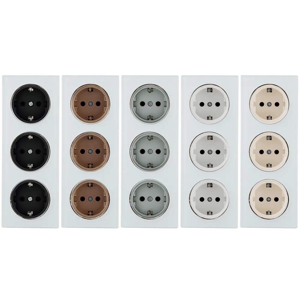 ONEKEYELECTRO Florence - тройная стеклянная рамка для вертикальных розеток 82838542 STLM-0036873 - Вид №1