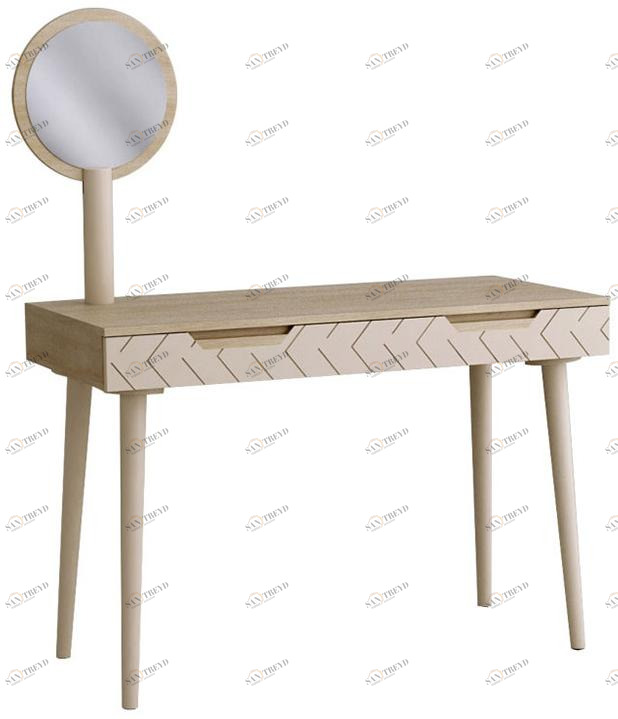 30635 Зеркало для стола туалетного Сканди Жемчужно-белый R-HOME 4003455h_Жемчуг