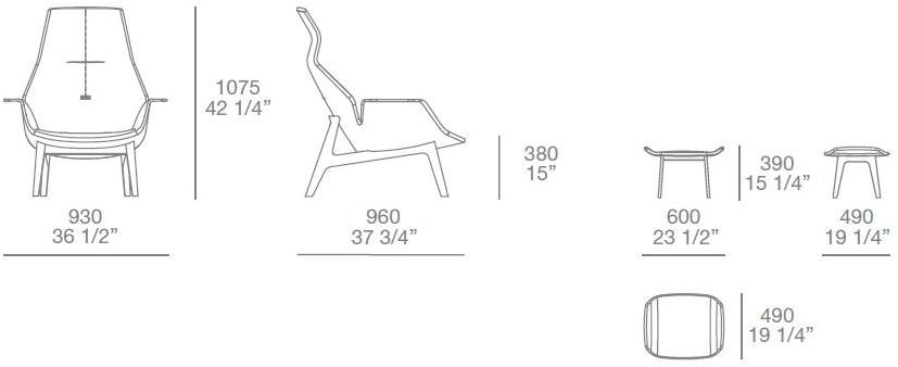 Poliform Подставка для ног из ткани Ventura sun-id-1353963 - Вид №3