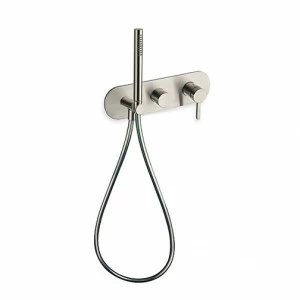 CRIUX603 Внешние части смесителя для ванны и душа для CRICS100 (правая сторона) - CRICS101 (левая сторона) с переключателем на 2 выпускных отверстия, ручным душем с защитой от известкового налета, гибким шлангом LONG LIFE Cristina Rubinetterie