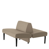 Ambit 1055 Модульная система сидений. Сиденье и спинка с обивкой. Ноги из литого алюминия. Линейное модульное сиденье L 120 см и спинка L 80 см, спинка H 76 см. Двусторонняя версия. Et al. Ambit