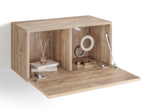 Горизонтальный навесной шкаф из меламинированного материала с дверным полотном