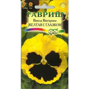 Виола Анютины глазки Желтая с глазком 0.1 г