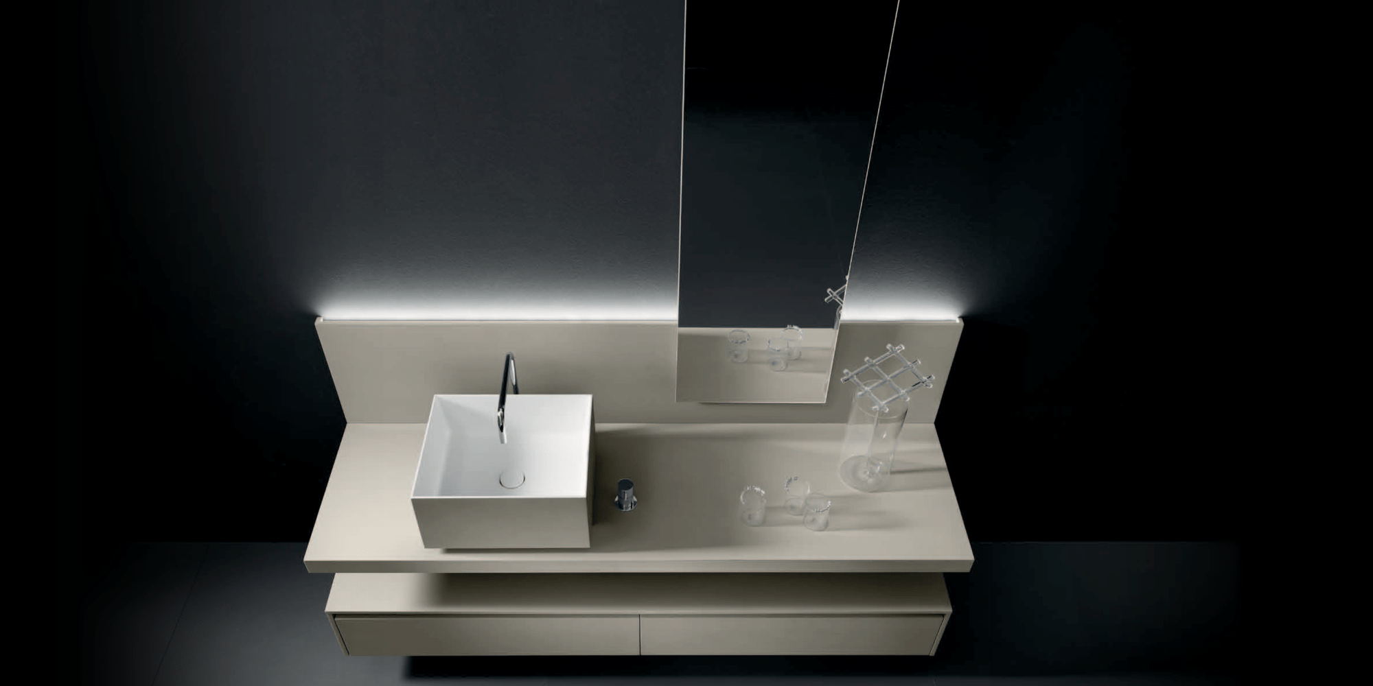 Комбинация ванной комнаты S102 в отделке STEP 45 Milltek/глина Polvere MILLDUE SINTESI SINTESI102 - Вид №5