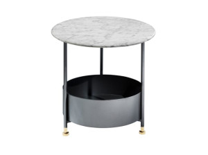 Мраморный журнальный столик с отсеком для хранения