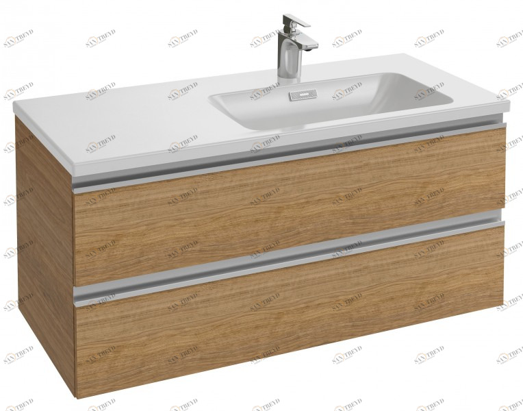 EB2026-RA-N29 Мебель под правостороннюю раковину-столешницу 100 см, 2 выдвижных ящика, встроенные ручки Jacobdelafon VOX Santreyd